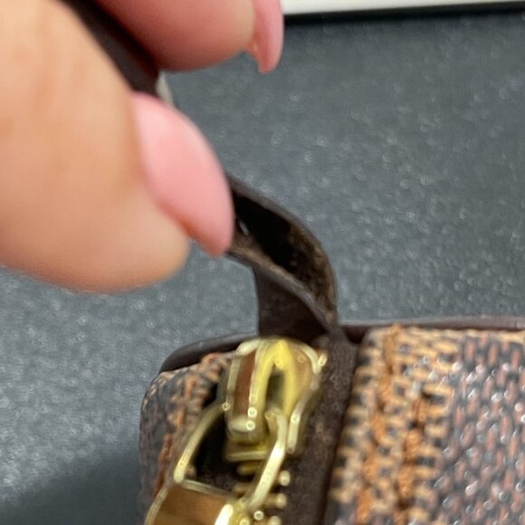 Louis Vuitton Papillon Pouch Mini Hand Bag Damier Ebene Brown (JB1285) - Picture 5 of 8